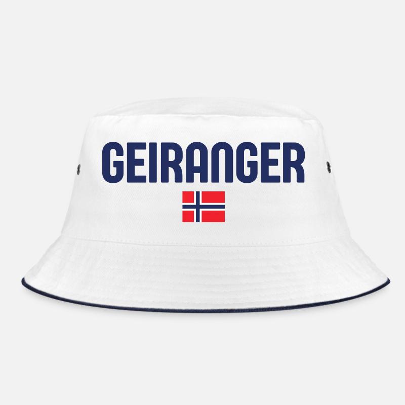 GEIRANGER Norway - Bucket Hat - white/navy