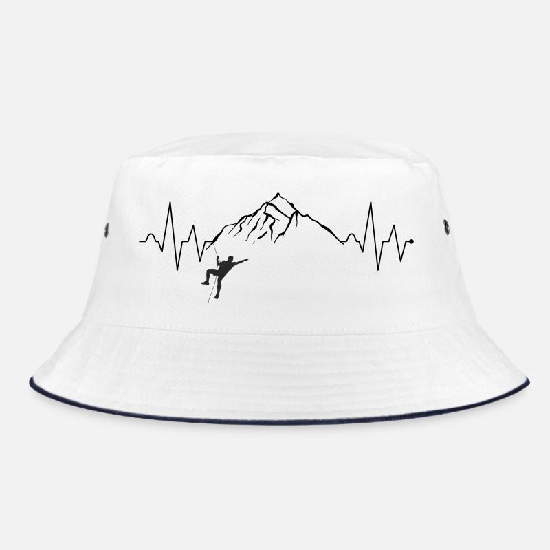 Kletterer Silhouette Seilkunst Bucket Hat