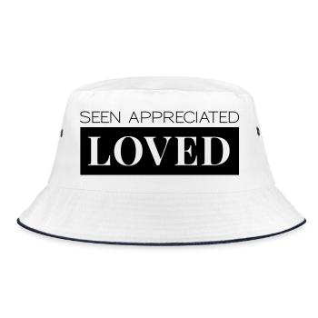 Lakes Appreciated Loved - Bucket Hat - white/navy - Front