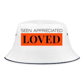 Lakes Appreciated Loved Two-Tone - Bucket Hat - white/navy - Front