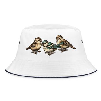 Three little birds - Bucket Hat - white/navy - Front