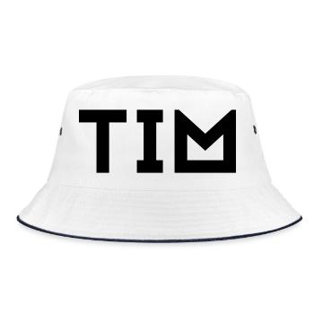 First name Tim - Bucket Hat - white/navy - Front