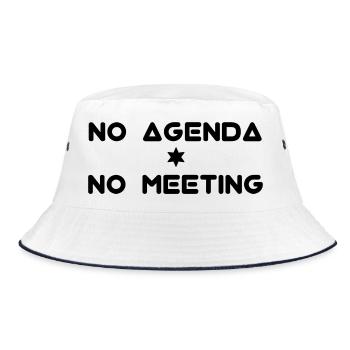 No Agenda No meeting - Bucket Hat - white/navy - Front