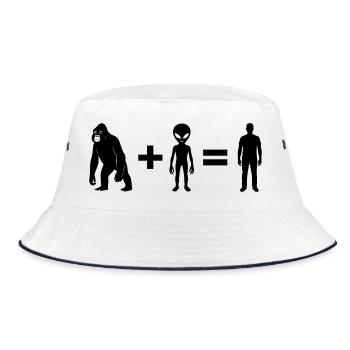 Evolution 2.0 by Falsches Design - Bucket Hat - Weiß/Navy - Vorne