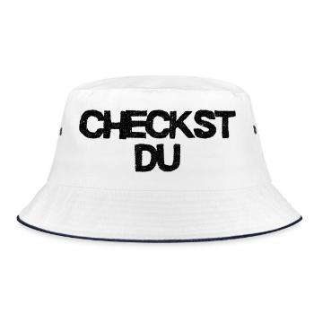 Checkst Du - Jugendwort  - Bucket Hat - Weiß/Navy - Vorne