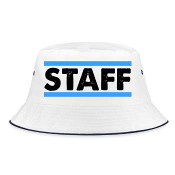Staff - Bucket Hat - white/navy - Front