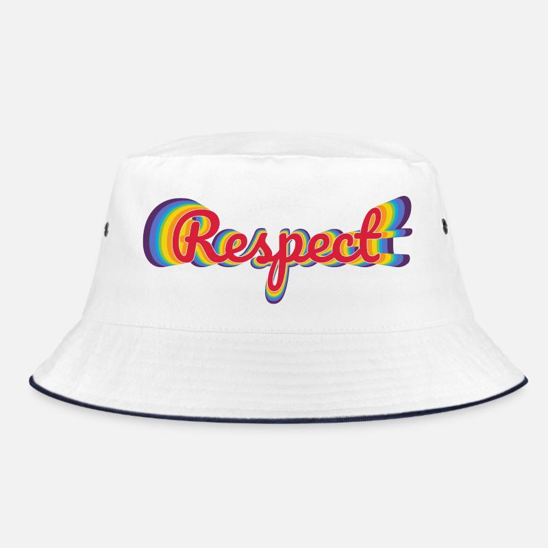 Respekt im Regenbogen-Design Bucket Hat