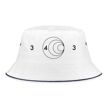 Geschwindigkeit des Klangs Science T-Shirt - Bucket Hat - Weiß/Navy - Vorne