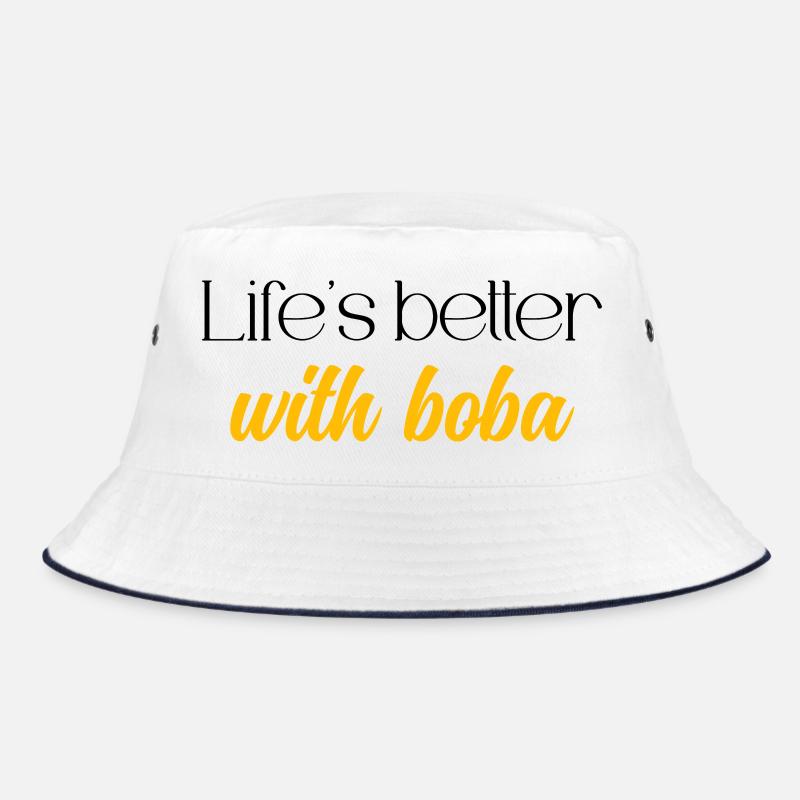 Das Leben ist besser mit Boba Tea Happy Bubble Drink Bucket Hat