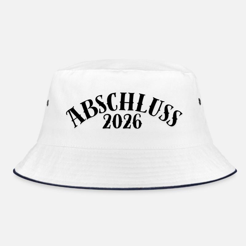 Abschluss 2026 - Bucket Hat - Weiß/Navy