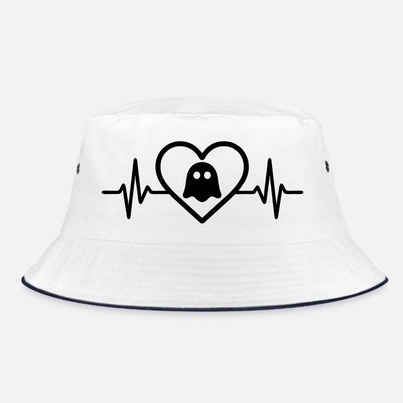 Herz Halloween Geist Bucket Hat