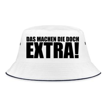 extra - Bucket Hat - white/navy - Front