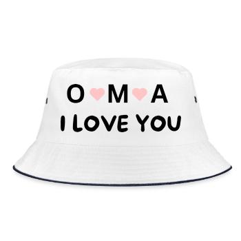 Grandma, I Love You – Gift for Dearest Grandma - Bucket Hat - white/navy - Front