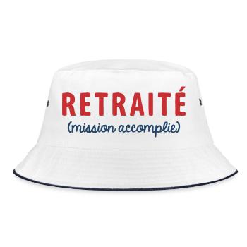 Retraité Mission Accomplie Humour Départ Retraite - Bob - blanc/marine - Devant