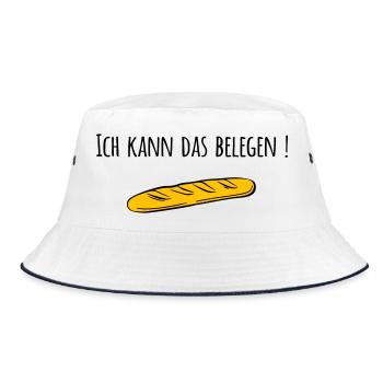 Baguette - Bucket Hat - white/navy - Front