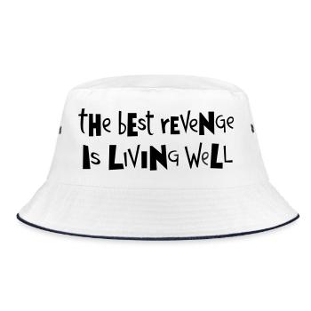 Best revenge ... by Cean - Bucket Hat - white/navy - Front