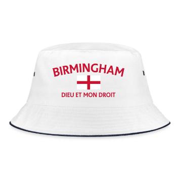 Birmingham Banner Dieu et Mon Droit - Bucket Hat - Weiß/Navy - Vorne