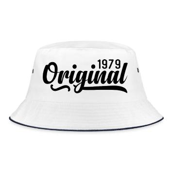 1979 Geburtstag 46 Jahre Alt, retro 1979 - Bucket Hat - Weiß/Navy - Vorne