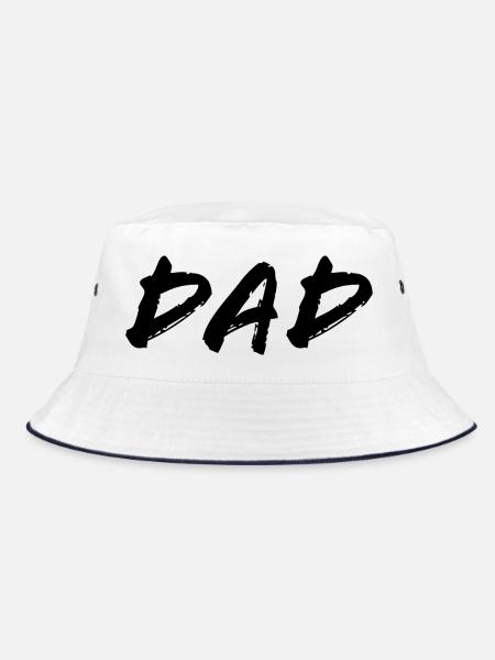Dad - Bucket Hat - white/navy - Front