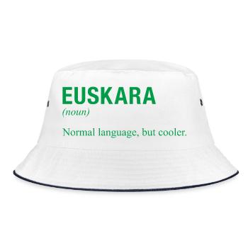 Langue basque - Bob - blanc/marine - Devant