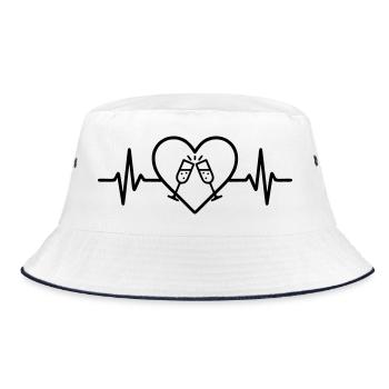 Verres scintillants Heart Toast Celebration - Bob - blanc/marine - Devant