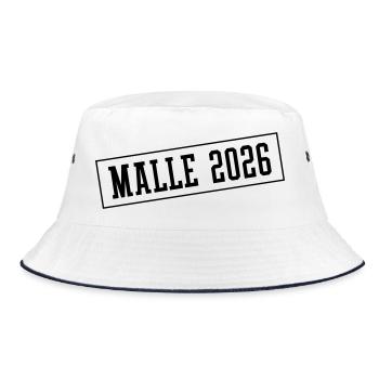 Malle 2026 - Bucket Hat - white/navy - Front