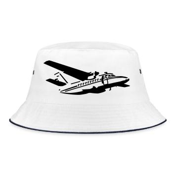 L-410 - Bucket Hat - white/navy - Front