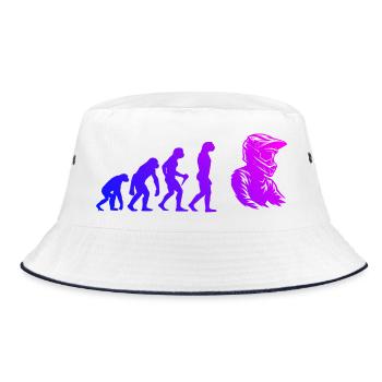 Statement for all motocross - Bucket Hat - white/navy - Front
