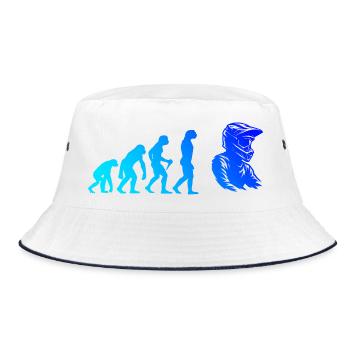 Compact motocross design for motocross - Bucket Hat - white/navy - Front