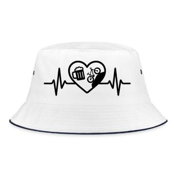 Humour de VTT Heart Beer - Bob - blanc/marine - Devant