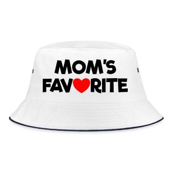 Favorite Child Mom's Darling I'm Mom's Favorite - Bucket Hat - white/navy - Front