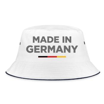 Made in Germany Shirt - Bucket Hat - white/navy - Front