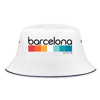 Barcelona - Spain - Spain - España - Bucket Hat - white/navy - Front