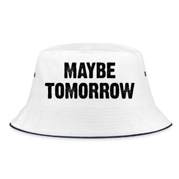Maybe Tomorrow - Bucket Hat - white/navy - Front