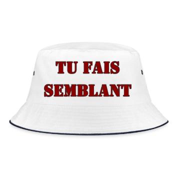 TU FAIS SEMBLANT - Bob - blanc/marine - Devant