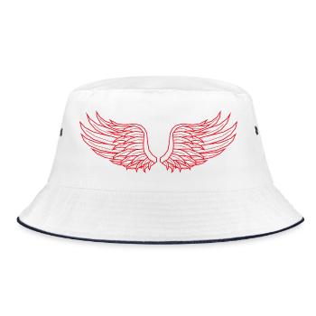 Digital Wings – Art au trait moderne en rouge - Bob - blanc/marine - Devant