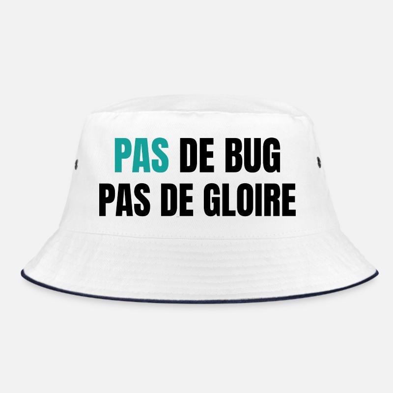 Pas de bug pas de gloire - Bucket Hat - Weiß/Navy