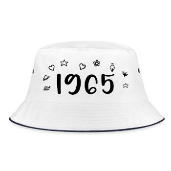 1965 Anniversary 1965 Retro 1965 - Bucket Hat - white/navy - Front