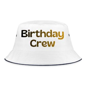 Birthday Crew - Bucket Hat - white/navy - Front