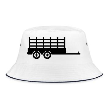Cargo Trailer - Bucket Hat - white/navy - Front