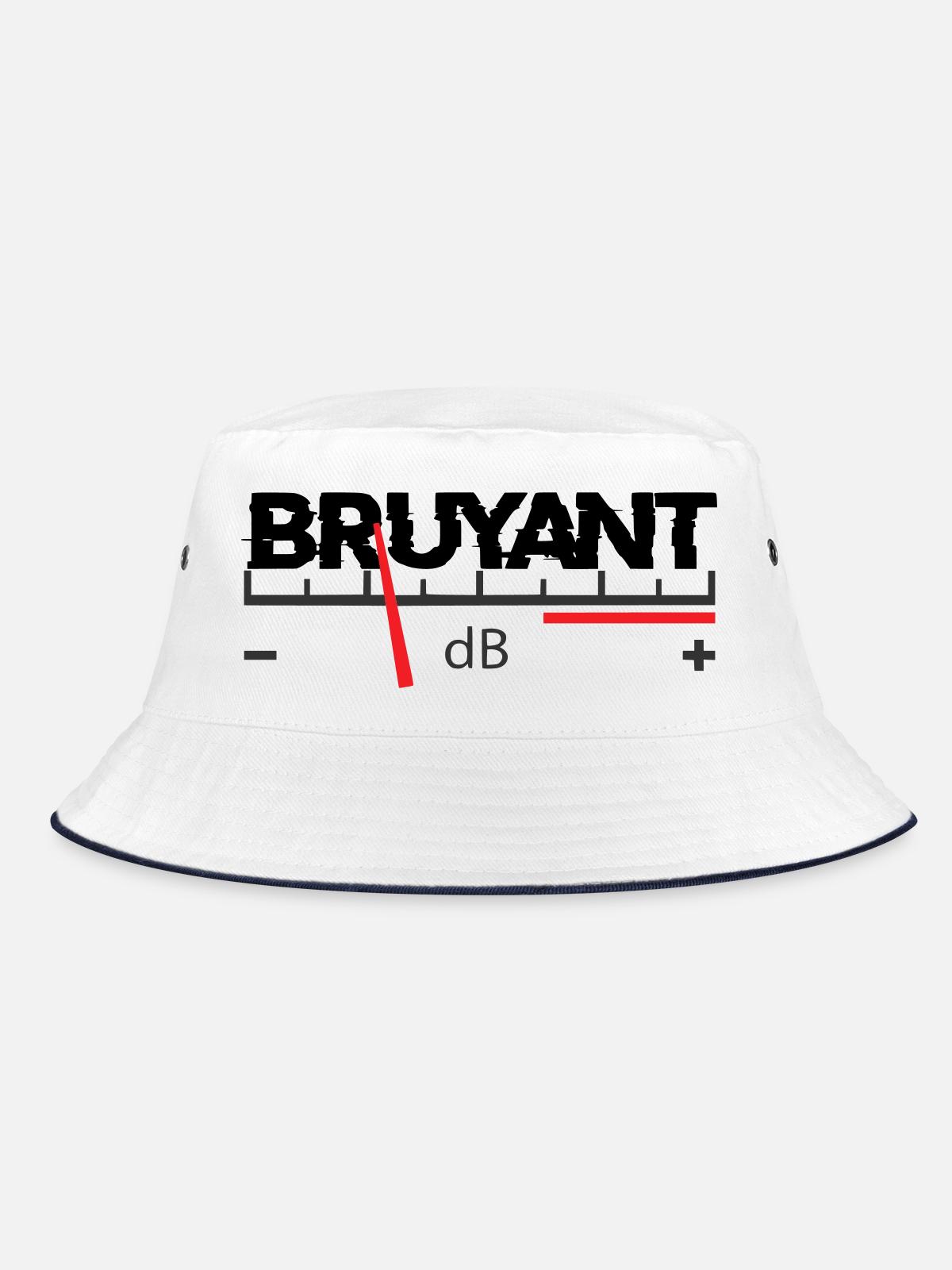 Laut - Bucket Hat - Weiß/Navy - Vorne