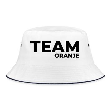 Team Oranje - Nederland - Netherlands Niederlande - Bucket Hat - Weiß/Navy - Vorne