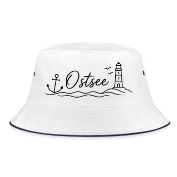 Ostsee - Bucket Hat - Weiß/Navy - Vorne