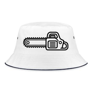 chainsaw - Bucket Hat - white/navy - Front