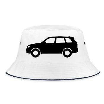 Silhouette de la voiture - Bob - blanc/marine - Devant