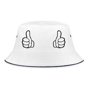 like hand - Bucket Hat - white/navy - Front