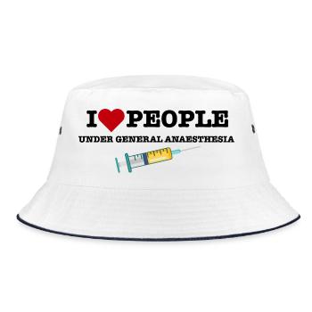 Funny Anesthesiologist Anesthetist Gift for Doctor - Bucket Hat - white/navy - Front
