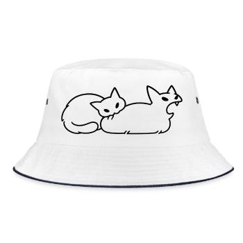 Amoureux des Chats Humour Chat Mignon Original - Bob - blanc/marine - Devant
