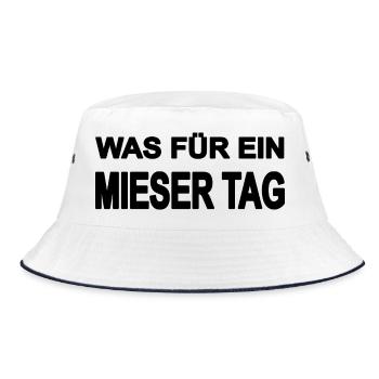 Tag - Bucket Hat - Weiß/Navy - Vorne
