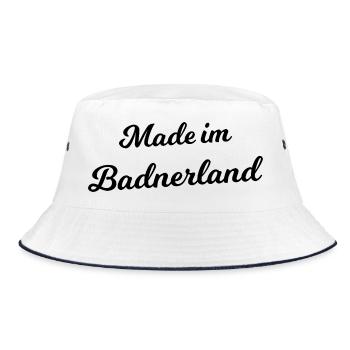 Hergestellt in Baden - Bucket Hat - Weiß/Navy - Vorne